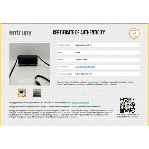 Authentic Prada Saffiano Leather Shoulder Bag #4296M - Picture 10 of 10